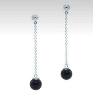 Tiffany and Co Ziegfeld black onyx drop earrings